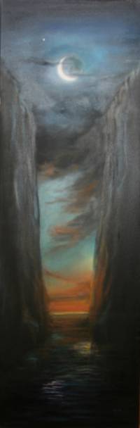 Schlucht III ~ 30 x 90 cm ~ Oel auf Leinwand