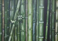 Bambus ~ 50 x 70 cm ~ Acryl auf Leinwand