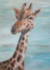 Giraffe ~ 50 x 70 cm ~ Acryl auf Leinwand