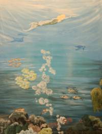 Maiomaid with jellyfishes ~ 70 x 90 cm ~ Acyrl auf Leinwand