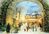 2. Weihnachtsmarkt Schloss Luentenbeck ~ ca. 55 x 75 cm ~ Aqurell auf Archespapier
