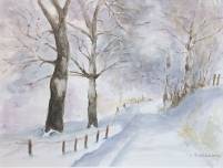 Winter ~ 36 x 48 cm ~ Aquarell auf Papier